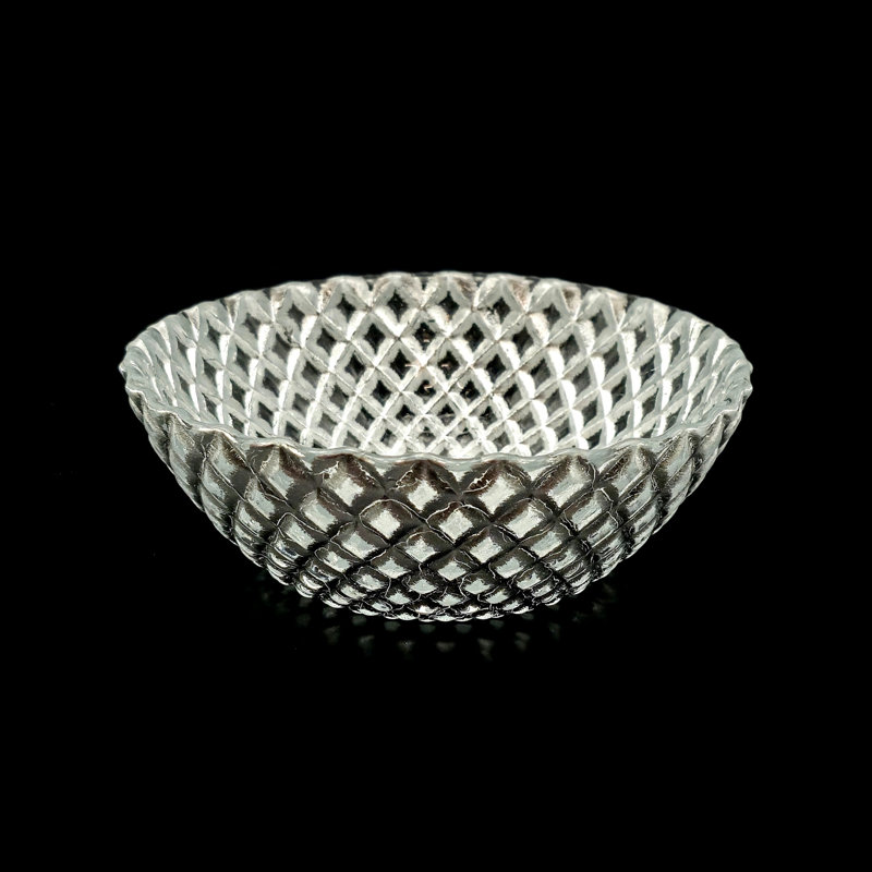 Bol latéral en verre doré Pina, Argent
