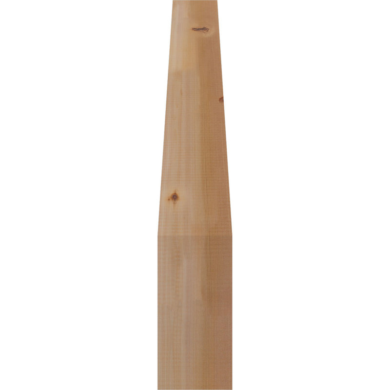 Attelle de genou Funston, Cèdre rouge, Lisse, H 36 po x l 5,5 po x P 28 po