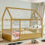 Lit simple en bois avec structure de toit de maison, garde-corps de clôture-2054350339-2054350341