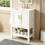Meuble-lavabo moderne de 24 po au design sergé élégant avec charnières à fermeture en douceur-768688663