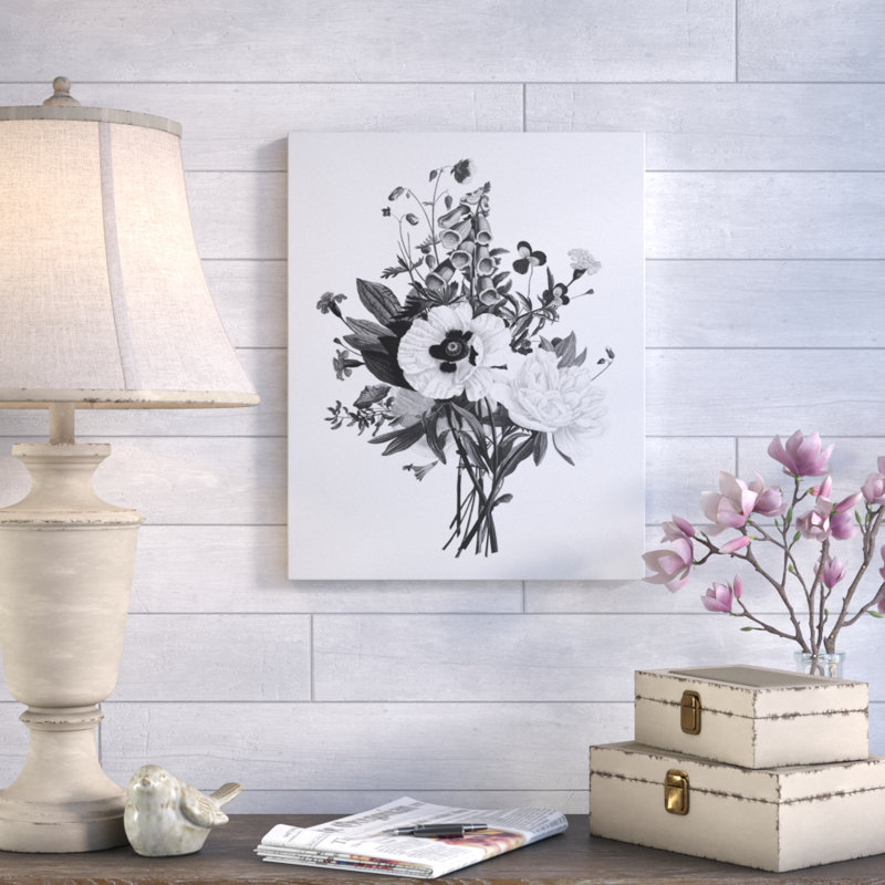«Botanical Black and White III», reproduction d'impression sur toile tendue, H 40 po x l 32 po x P 1,5 po
