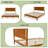 King Size Deluxe Bed Frame With Headboard With Solid Wood, No Box Spring Needed,  Easy Assembly, Rustic Golden Brown-119619097-119619099