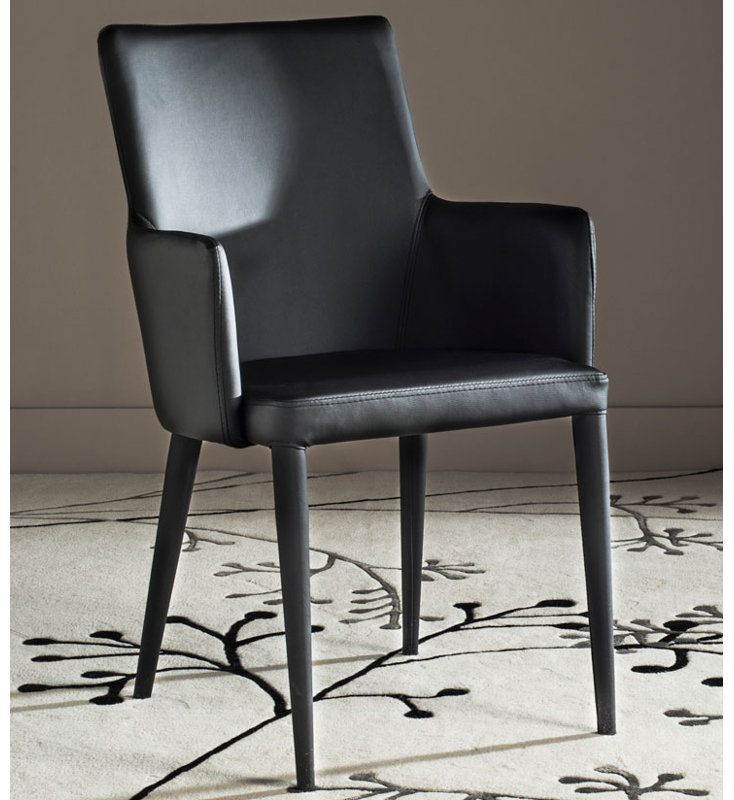 20'' H Metal Armchair, Black Velvet