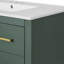 Meuble-lavabo de 36 po avec lavabo en céramique, structure en bois massif, rangement spacieux, portes et tiroirs à fermeture en douceur, ensemble autoportant-115705925
