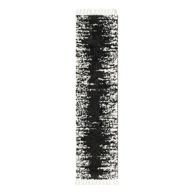 Knupp Shag Abstract Indoor Rug, Runner 2' x 8'