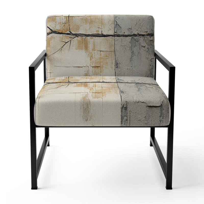 Chaise d'appoint rembourrée Nature Split, Noir