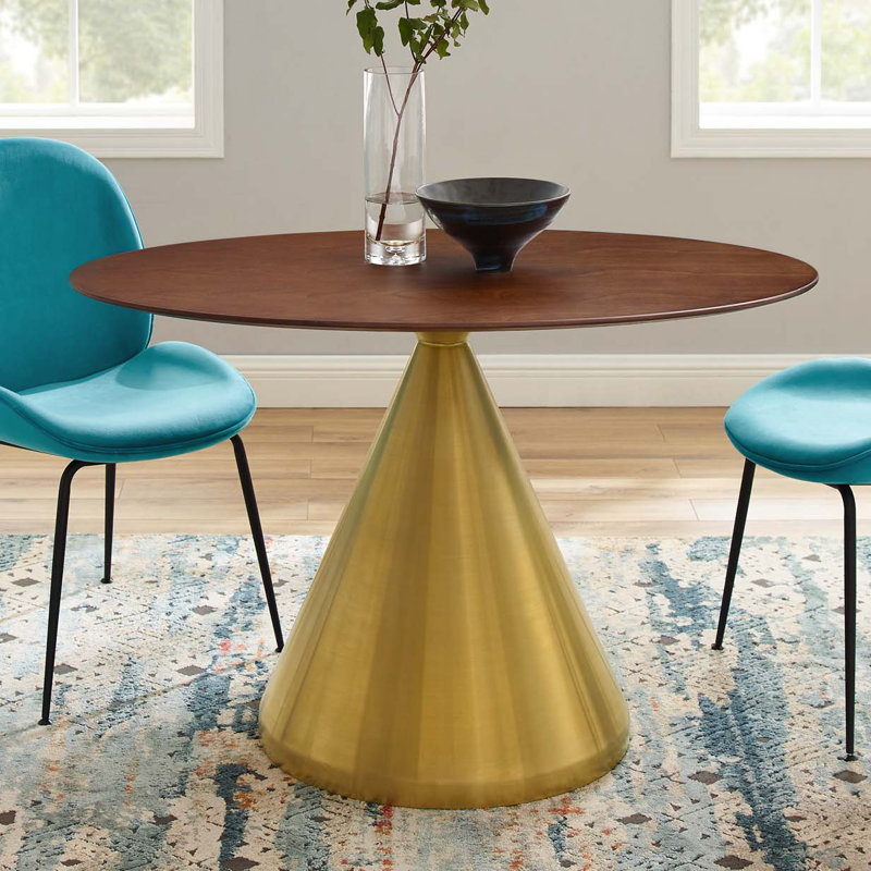 Tupelo 48" Gold Walnut Oval Dining Table