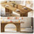Slatington Rectangular 31.5'' L x 63'' W White Dining Table for 4-6 People, 63" Large Rectangle Kitchen Table with Arch Design Legs, Dinner Table Kitchen & Dining Room Furniture-282967916