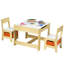 Thurmont Kids 3 Piece Square Play/Activity Table and Chair Set-1165573300-1162148088