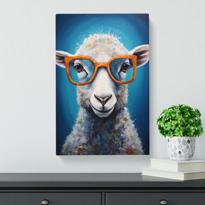 Sheep With Glasses - No Frame Print
