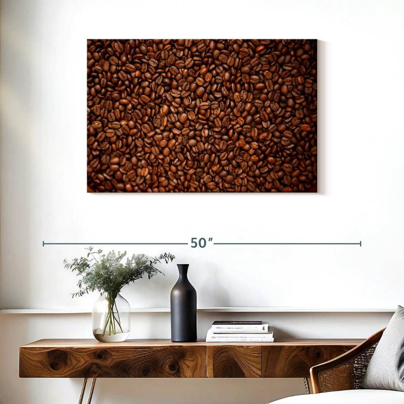 Grains de café foncés Yarlin, H 24 po x l 36 po