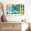 Faux fenêtre scène sur toile-1765089286