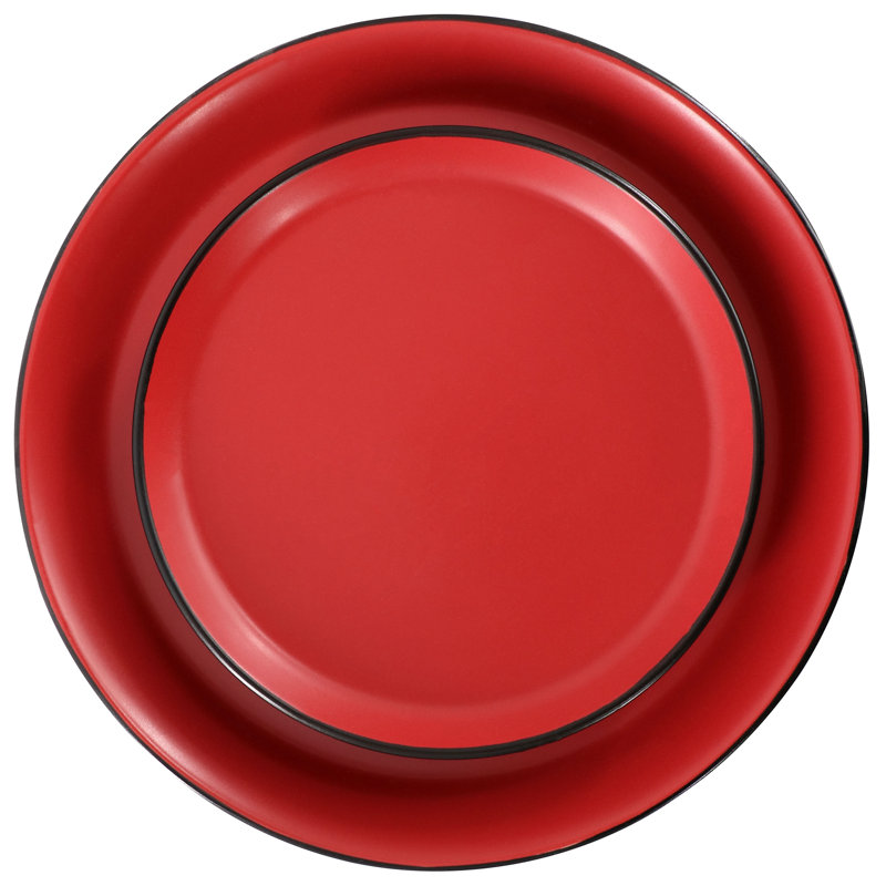 Service de table en grès Ebot Designs Wotring - Service pour 4, Rouge