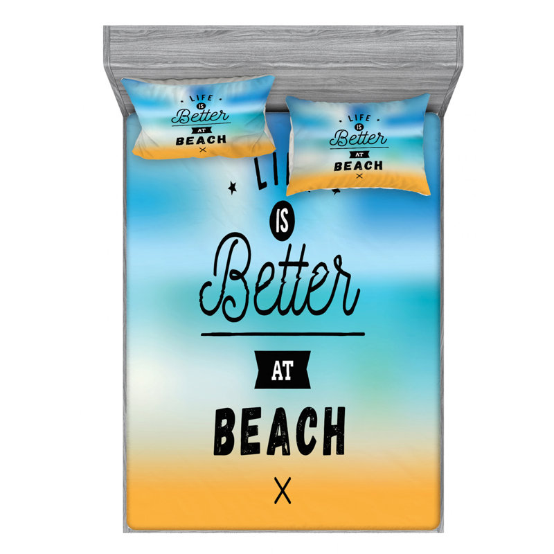 Ensemble de draps de plage, Ensemble de draps pour lit double avec un drap-hou