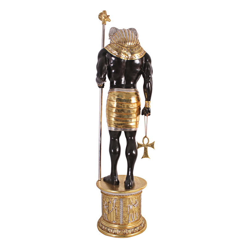 Egyptian Grand Ruler Khnum Statue with Pedestal