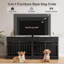 Meuble pour chien pour 2 chiens, chenil intérieur avec bols de rangement et d'alimentation, meuble télé double pour chien-1750492811