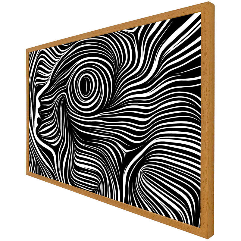 Asyah Single Picture Frame Print, 76cm H x 114cm W x 4cm D, Oak Framed