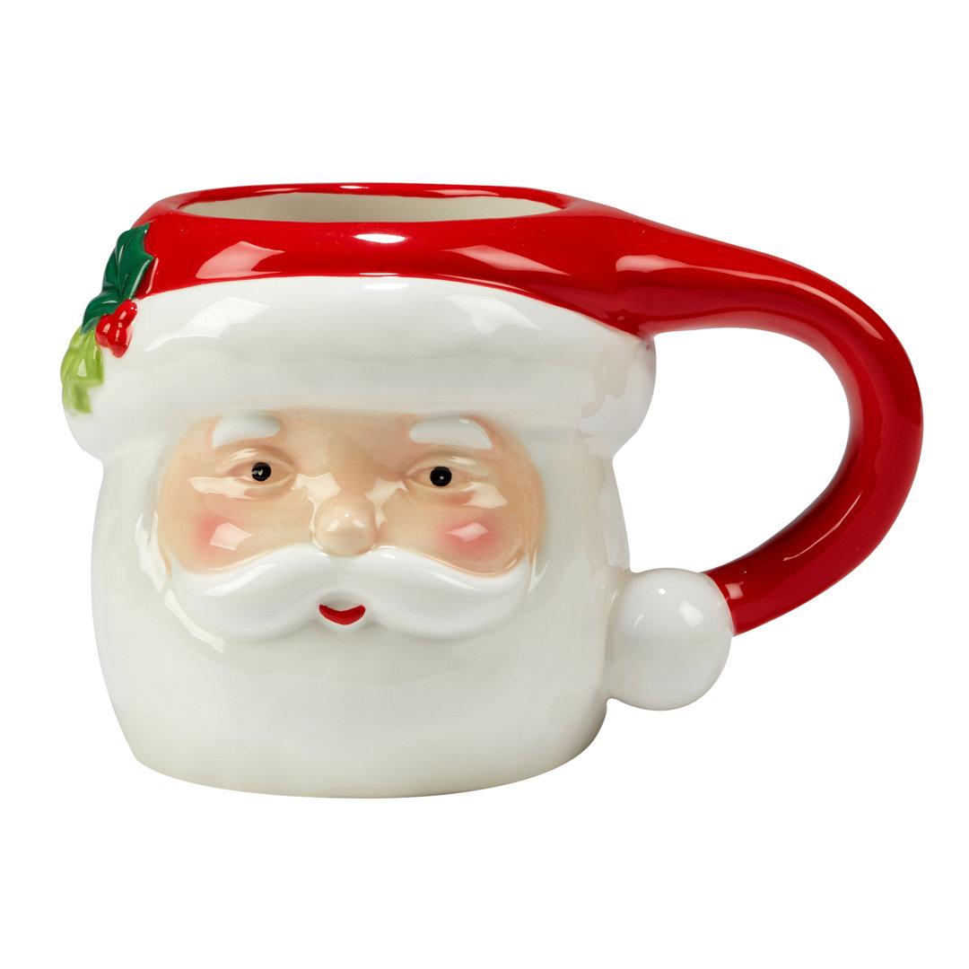 Certified International 4 Piece Holiday Magic Santa 3-D Mug Set Certified International