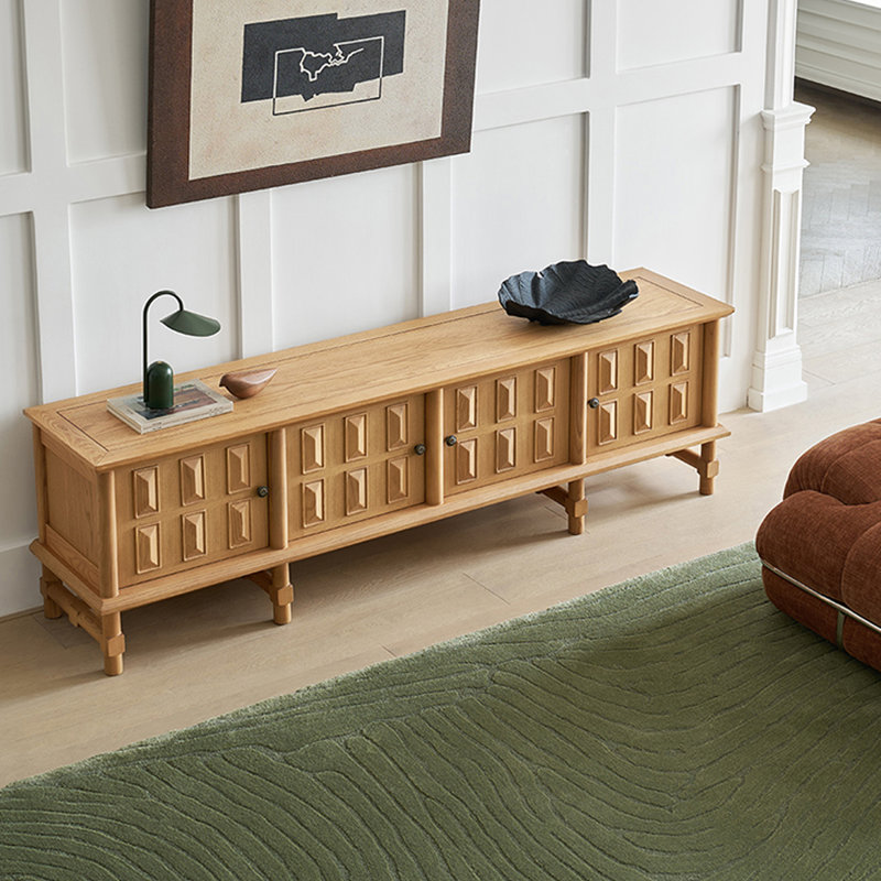 Meuble télé en bois de frêne de style rétro