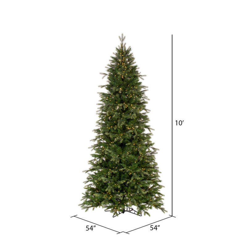 Vickerman Artificial Slim Douglas Fir Christmas Tree, 10 ft
