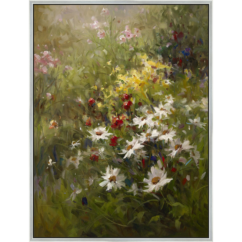 Soft Wildflower Rhapsody Print, 50" H x 38" W, Silver