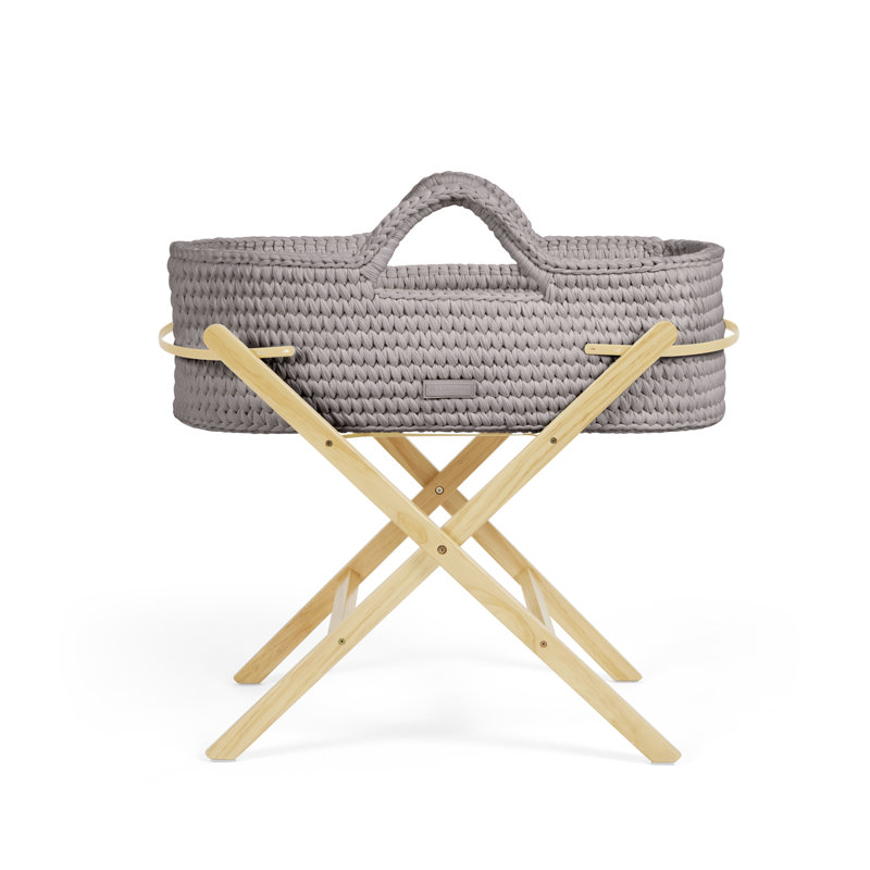 Nova Moses Basket & Pine Stand, Tawny