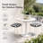Outdoor Patio Chair Cushions, Water-Repellent U-Shape Thick Foam SeatCushions with Ties,17"x16"x2" All-Weather Cushions for Garden,Patio & Dining Chairs Set-450950499