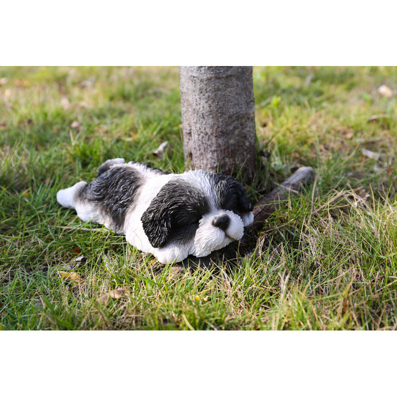 Statue de couchage chiot shih tzu