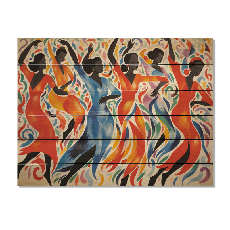 Chef-d'œuvre «The Dance» par Henri II sur bois, H 30 po x l 40 po x P 0,78 po