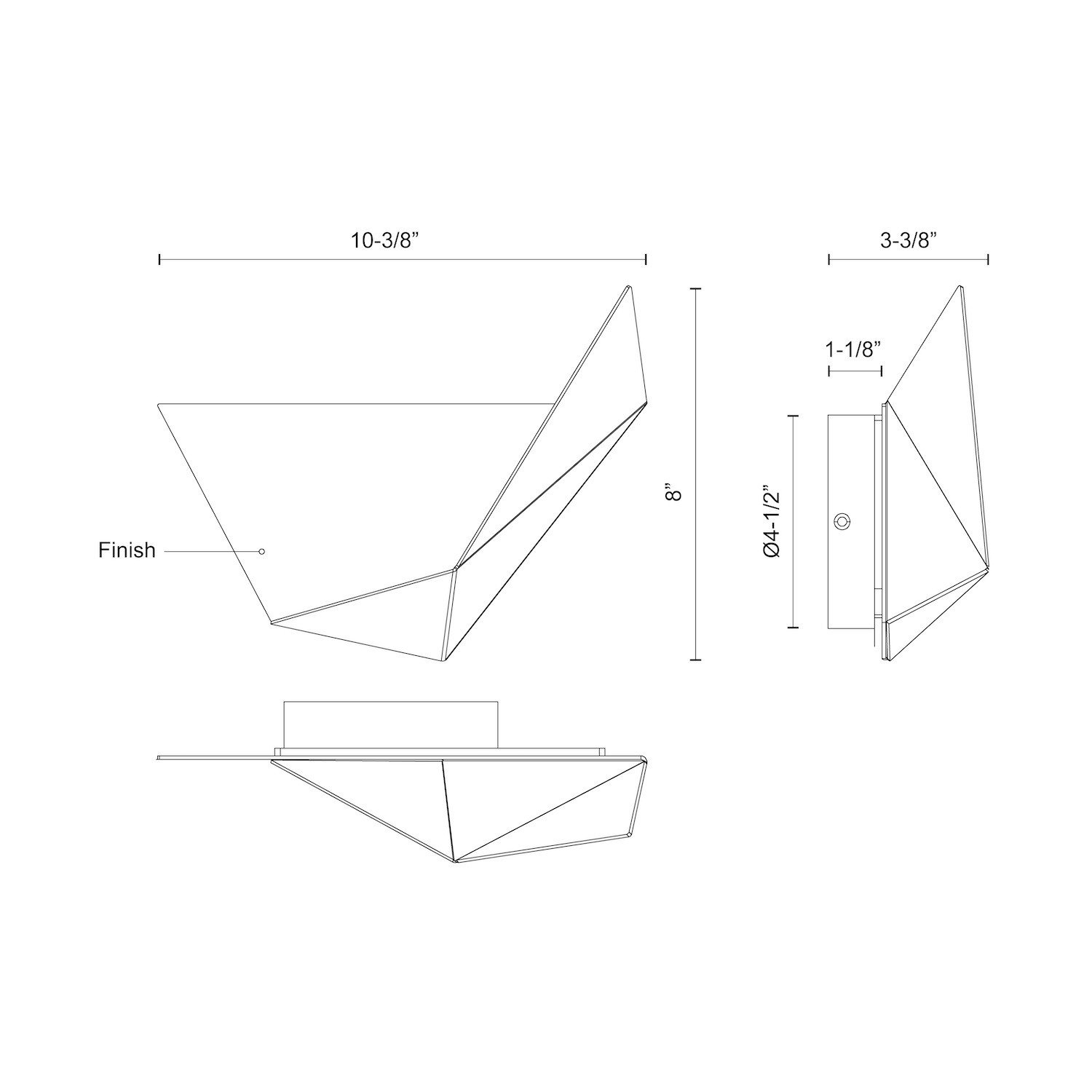 Taro Single Dimmable LED Bath Sconce, White