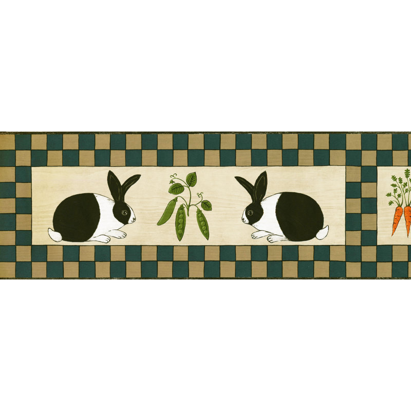 Bordure de papier peint 15 pi x 7 po Donson Rabbit