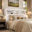 White Queen Bookcase Headboard with 5 Storage Shelves and App-Controlled RGB LED Lights