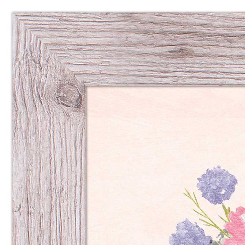 Hibou avec fleurs, reproduction encadrée, Blanc