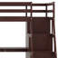 Lit mezzanine simple avec 7 tiroirs, 2 tablettes et un bureau-431593690