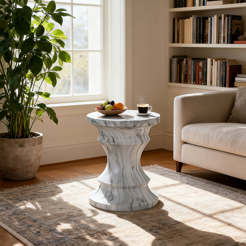 Tables de bout d'extérieur en ciment pour patio (table incluse seulement)