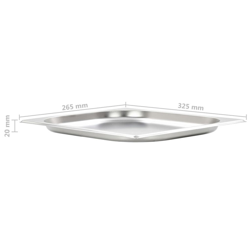 Stainless Steel Pan, 2cm H x 32.5cm W x 26.5cm D