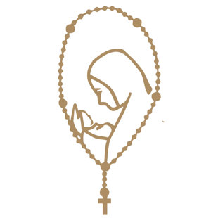 Décalcomanie murale marie rosary maman