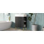 Meuble-lavabo 21,6 po, armoire combinée, meuble de rangement pour salle de bain, lavabo simple en céramique, rangement sur le côté droit-1454366075