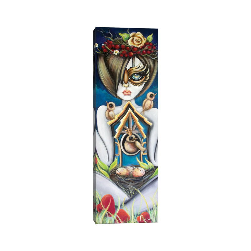 Forest Dwellers Dream by Lizzy Falcon - Wrapped Canvas Panoramic Print, 30.48 cm H x 91.44 cm W x 1.91 cm D