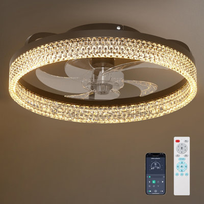 Ventilateurs de plafond 20 pouces avec lumières et télécommande