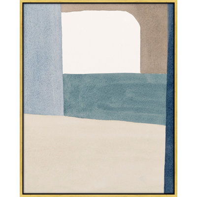 The Balance Of Taupe And Indigo 1 Print by Julia Balfour