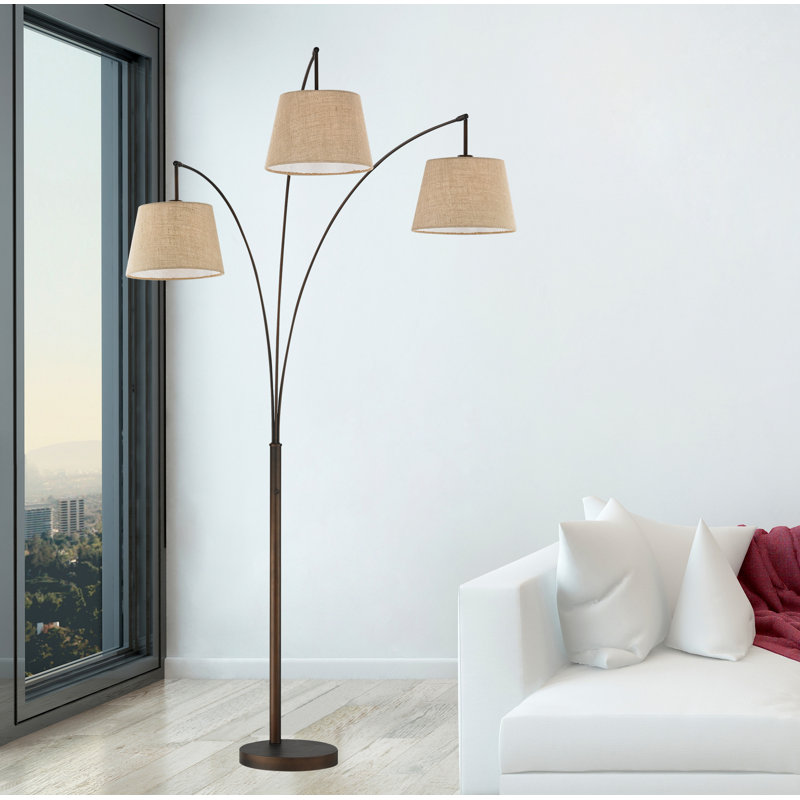Lampe sur pied à branches 84 po Luce, Bronze antique, Brun pâle