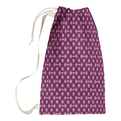Sac à linge argyle crâne
