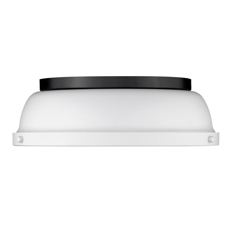 Plafonnier encastré 2 lumières Calico, Blanc mat, Noir mat