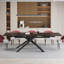 102'' Extendable Dining Table Set With Sintered Stone Dining Table And 8 Faux Leather Dining Chairs-115160301-115160303