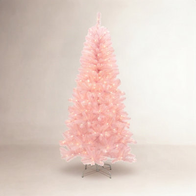 Pink 6.5' Pre-Lit Christmas Tree
