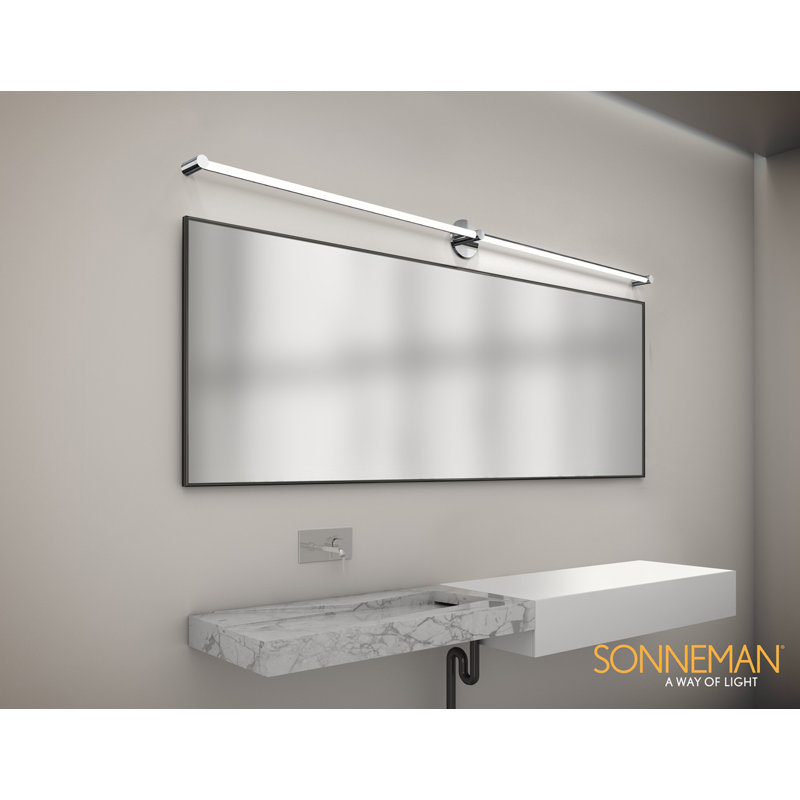 Sleek Chrome LED Dimmable Wall Sconce - 97" Long