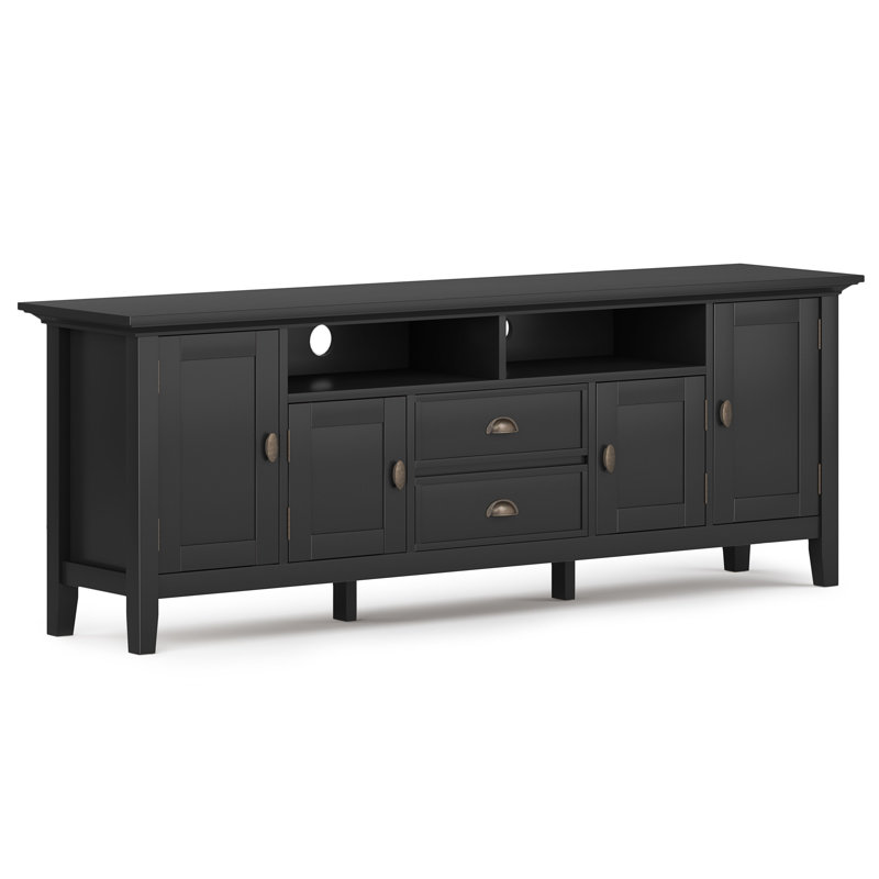 Redmond - 72" TV Media Stand - Black  On-Site