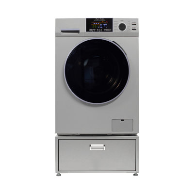 Equator All-in-One Washer Dryer VENTLESS/VENTED PET cycle 1.62cf/15lbs 110V with Pedestal