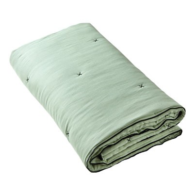 100% Linen No Pattern Bedspread